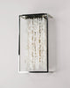 Alex 17 Inch Sconce shown in Polished Nickel with Large Frosted Rock Crystal