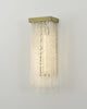 17 Inch Sconce in Light antique Brass with Frosted Rock Crystal Chips