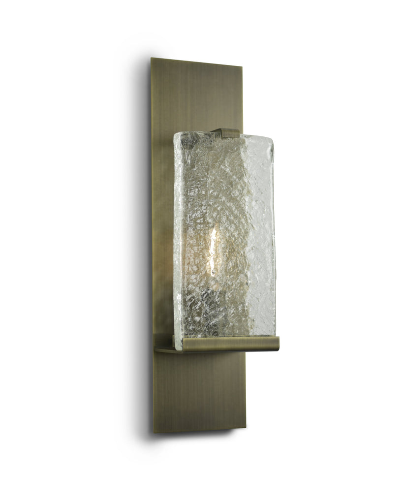 Light Antique Brass with Clear Cast Glass
