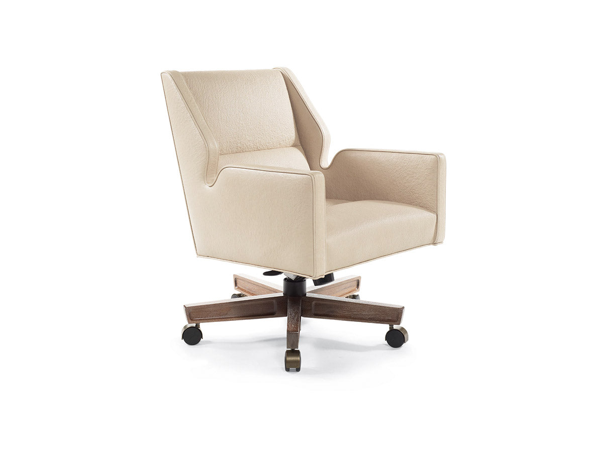 Jett Swivel Chair Low Back Upholstered – Thomas Lavin